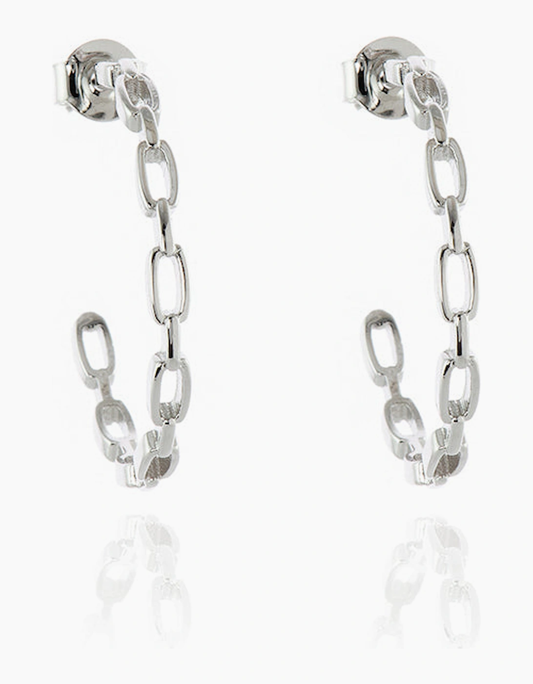 Cachet London Women's Silver/Silver Raja Hoop Earrings 2.5Cm