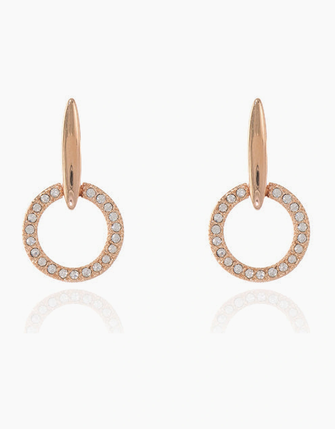 Cachet London Women's Gold Lara Drop Rose Earrings