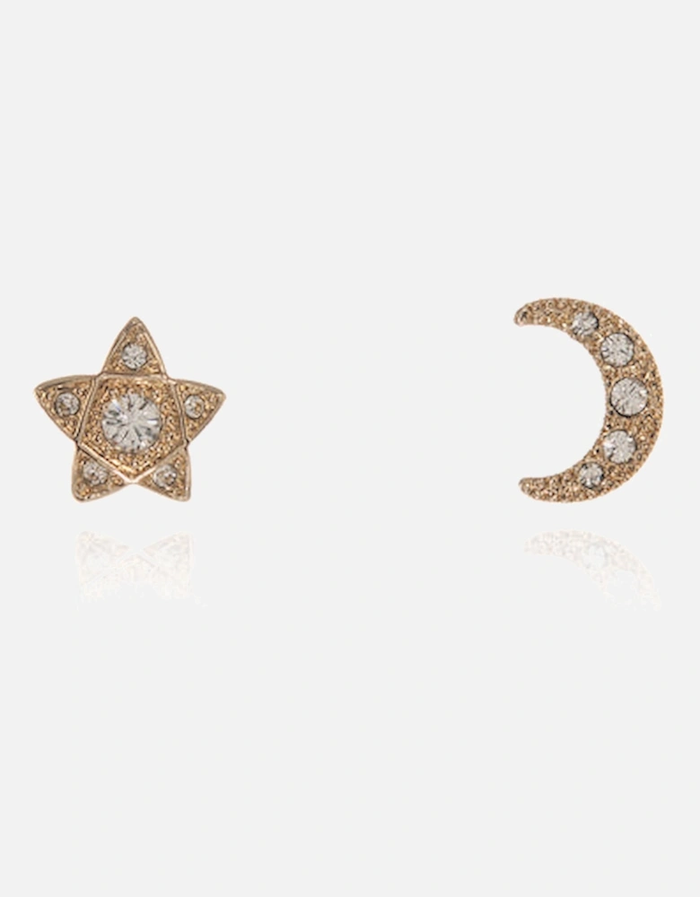 Lunar Star Gold Earrings