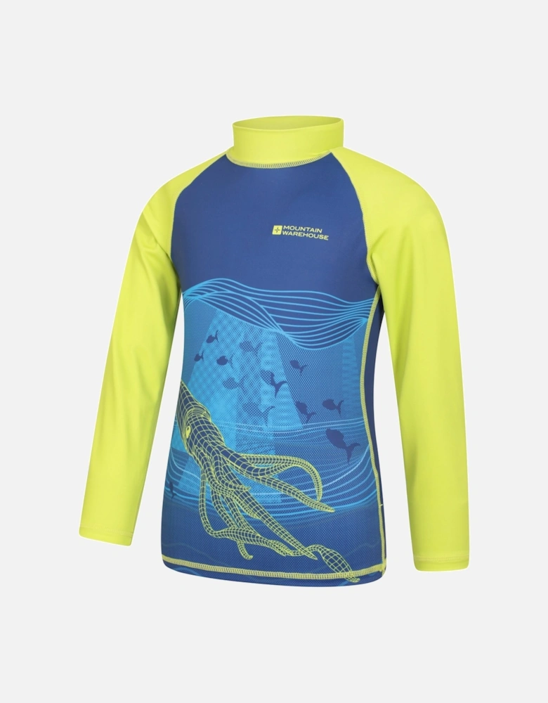 Childrens/Kids Squid Long-Sleeved Rash Guard