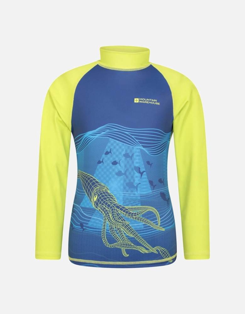 Childrens/Kids Squid Long-Sleeved Rash Guard