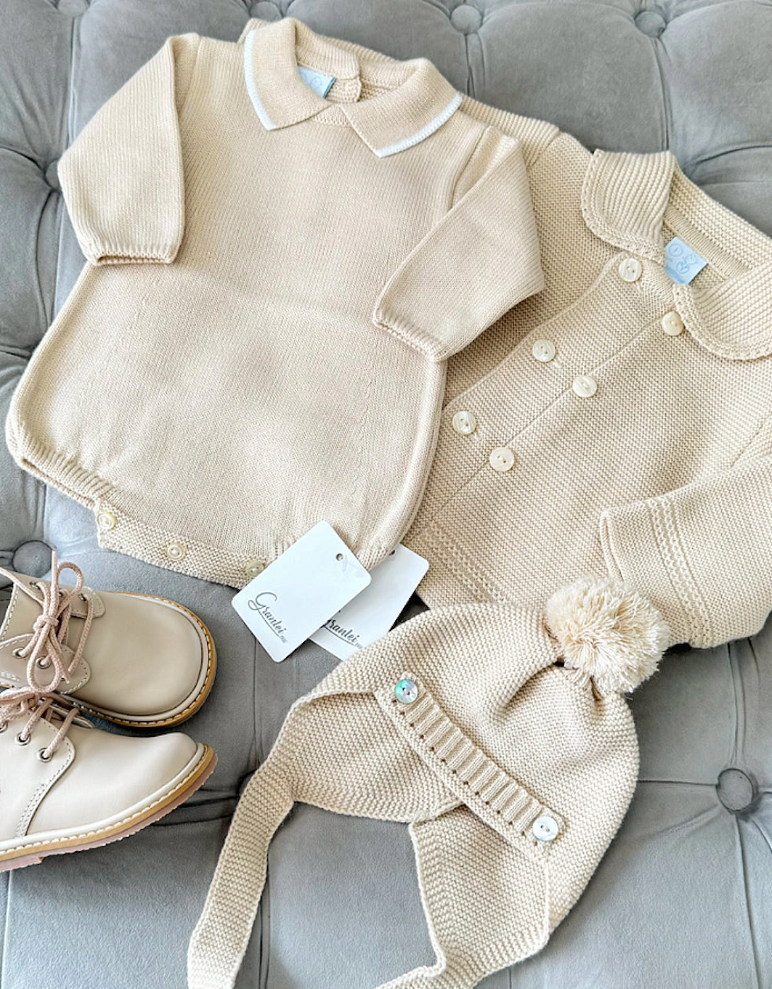 Camel Knit Romper