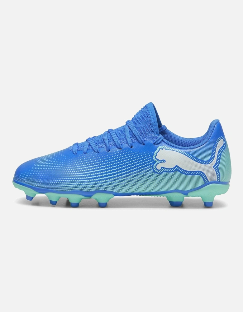 Junior Future 7 Play Firm Ground Football Boots - Blue/Green