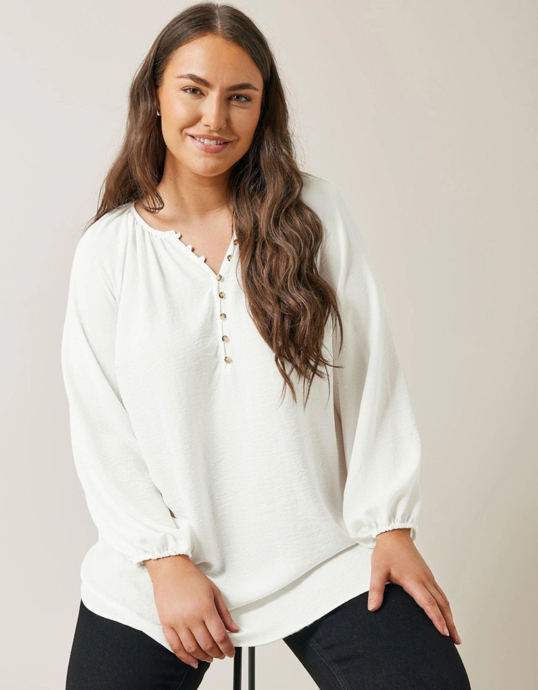 Long Sleeve Gypsy Blouse - Ivory