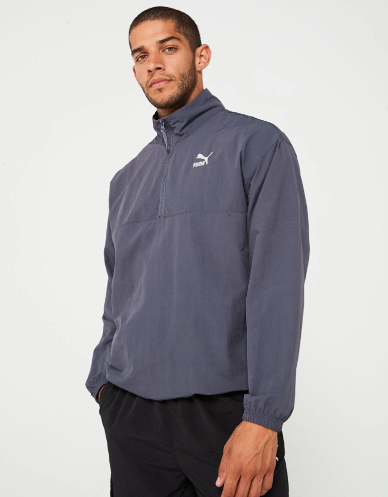 Men's Classics Woven Half-Zip Top - Grey