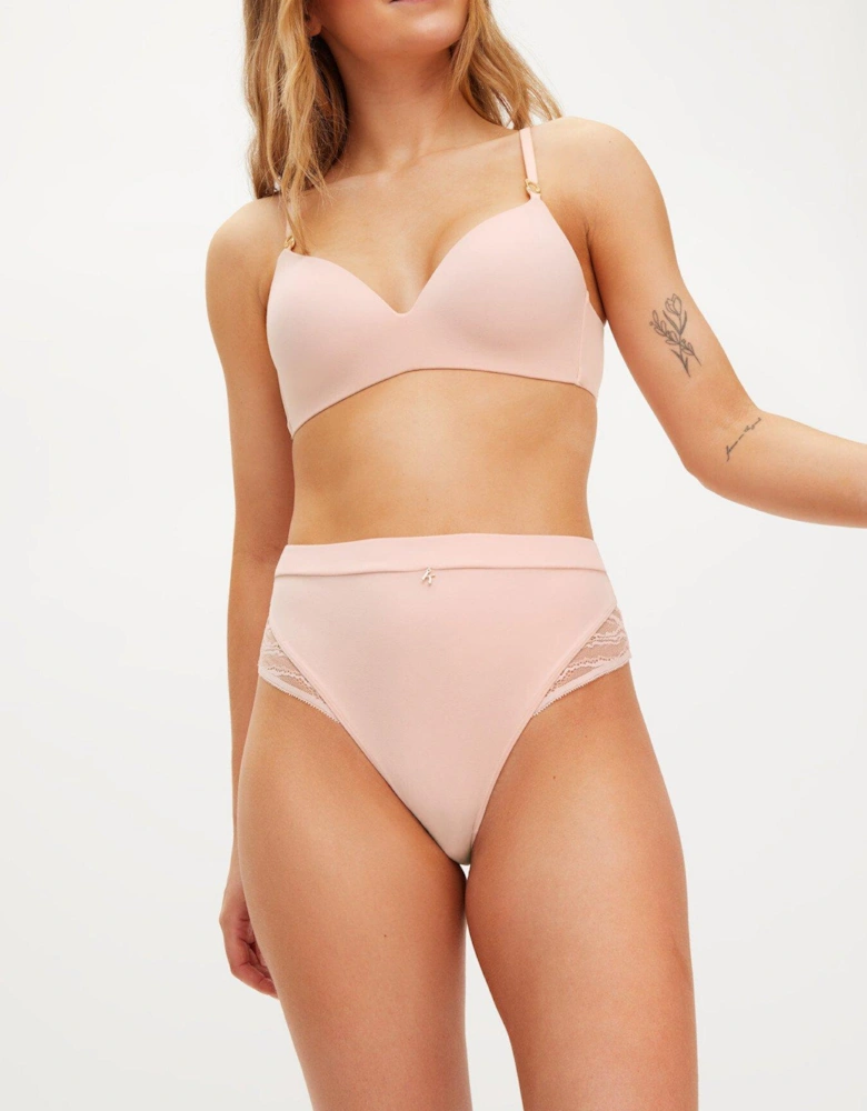 Charlotte High-Waisted Thong - Light Pink