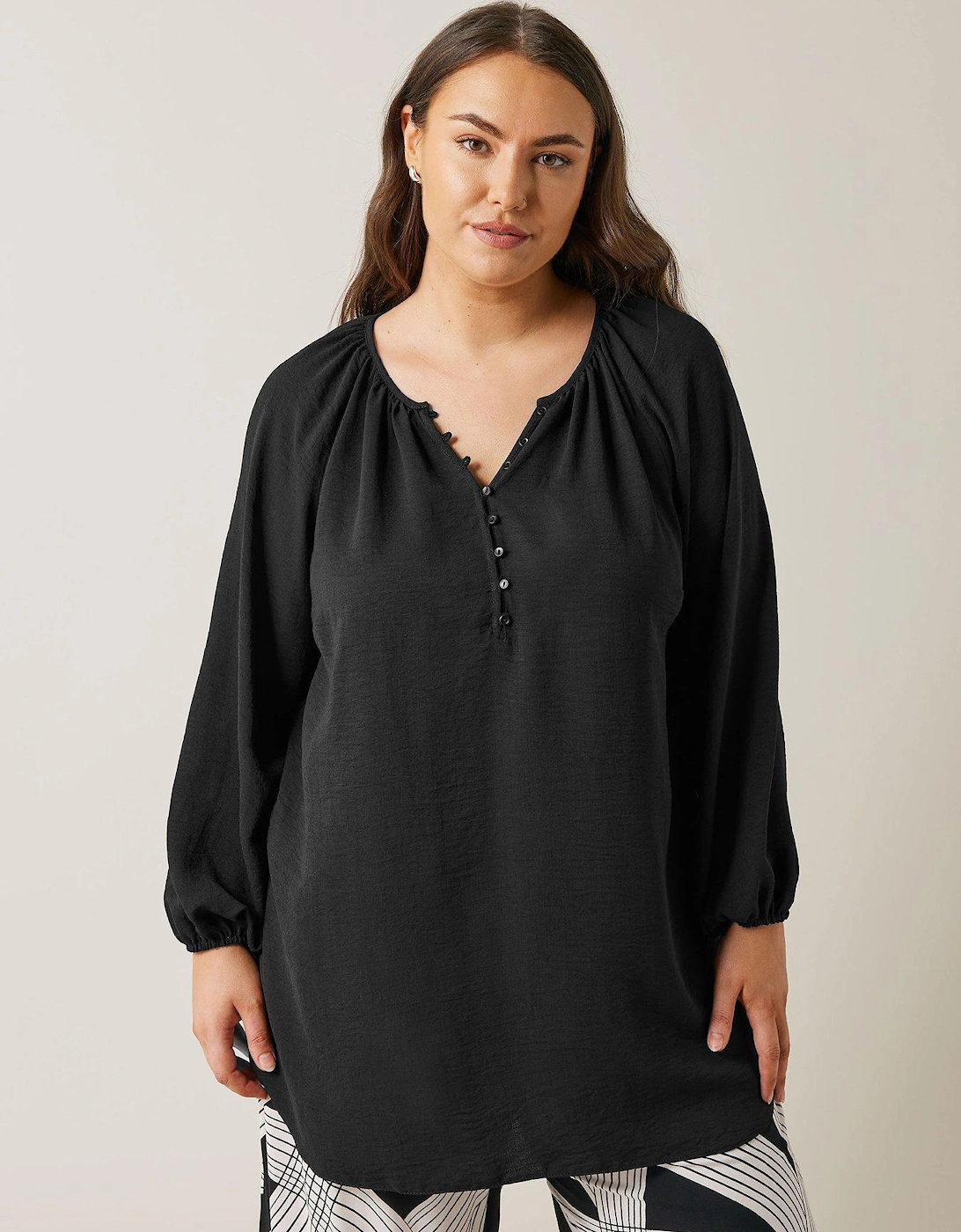 Long Sleeve Gypsy Blouse - Black, 2 of 1