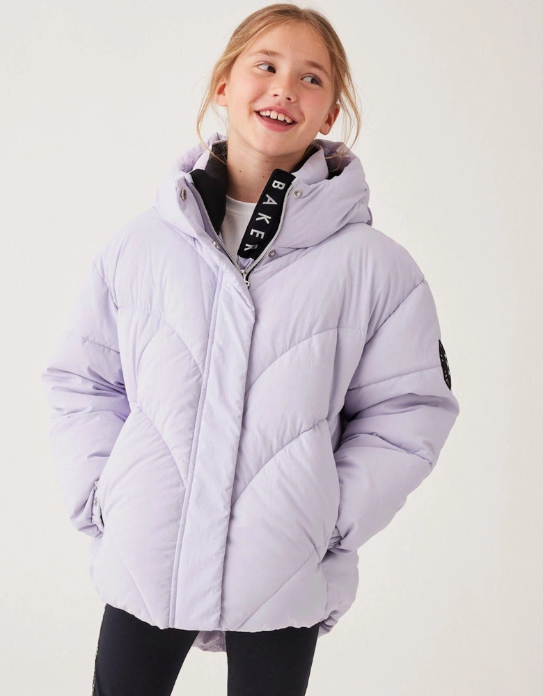 Baker By Older Girls Short Padded Coat - Light Purple