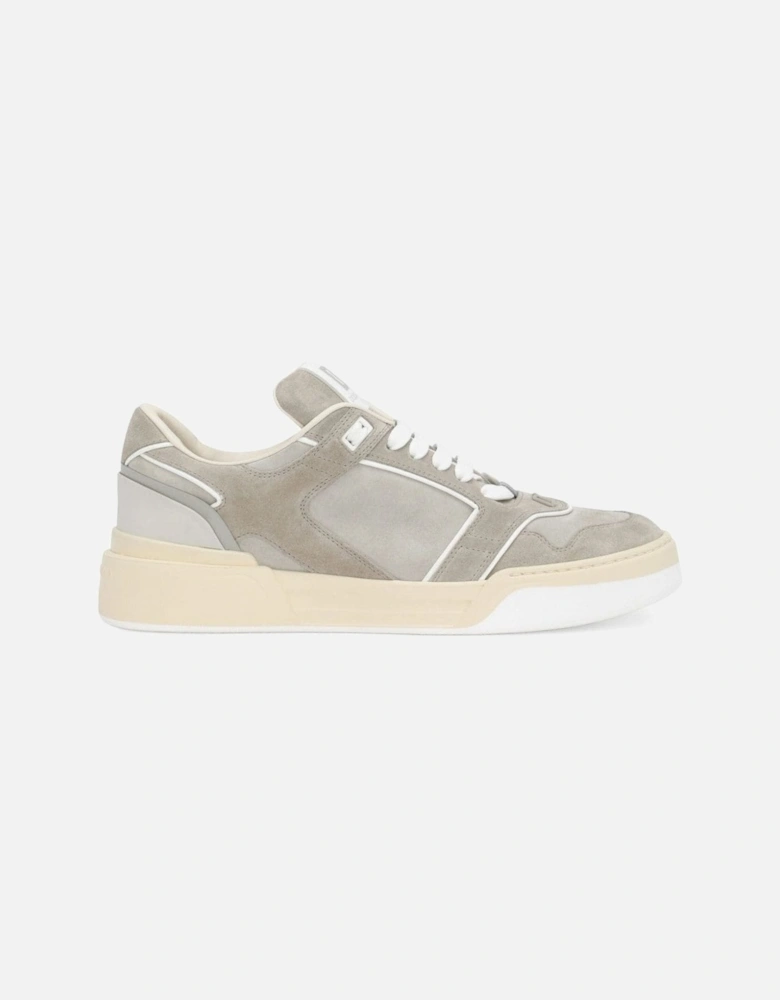 Roma Mixed Material Sneakers Beige