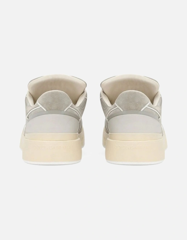 Roma Mixed Material Sneakers Beige