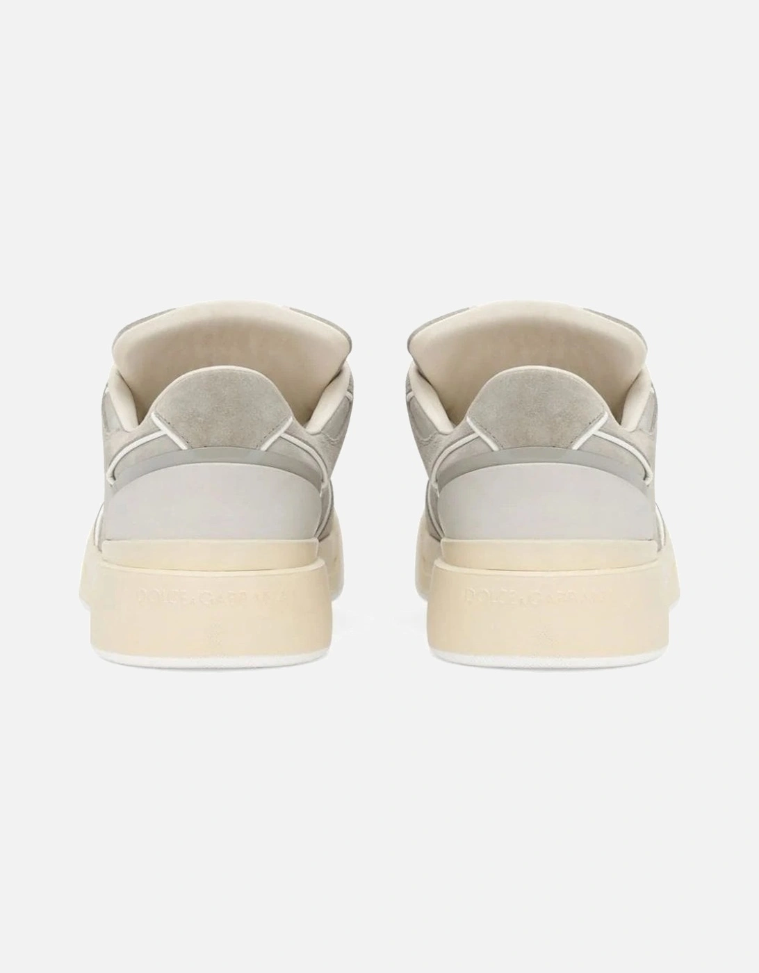 Roma Mixed Material Sneakers Beige