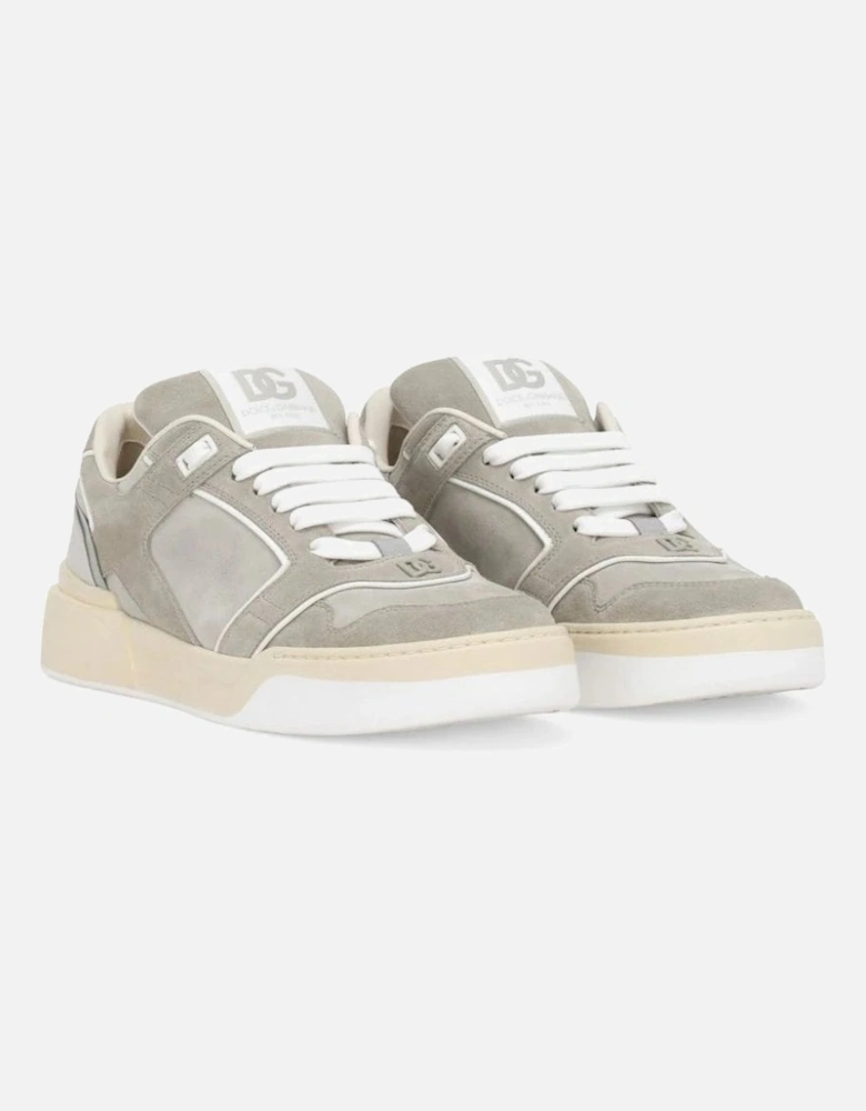 Roma Mixed Material Sneakers Beige