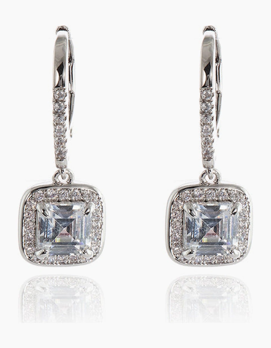 Women's Cachet London Idola Silver Earrings - Silver/Silver/White
