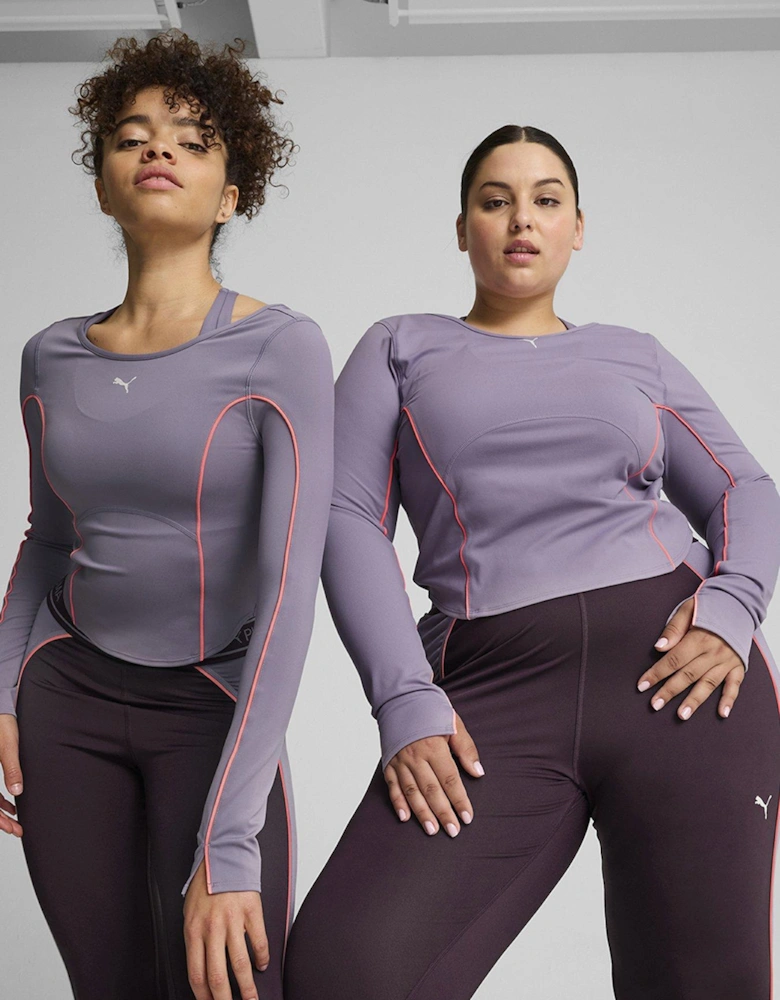 Womens Training Cloudspun Long Sleeve Top - Purple