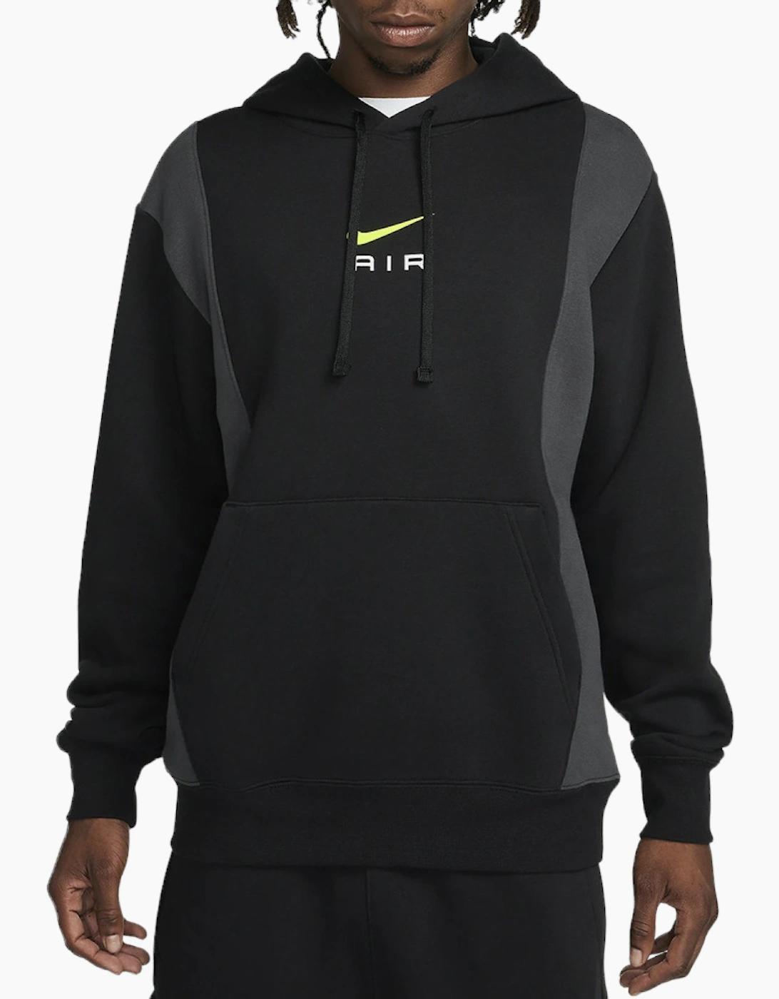 Nike Men's Black/Black Fv0167 Hoodie Sweat Hooded Sports Top Long Sleeve - Size: L