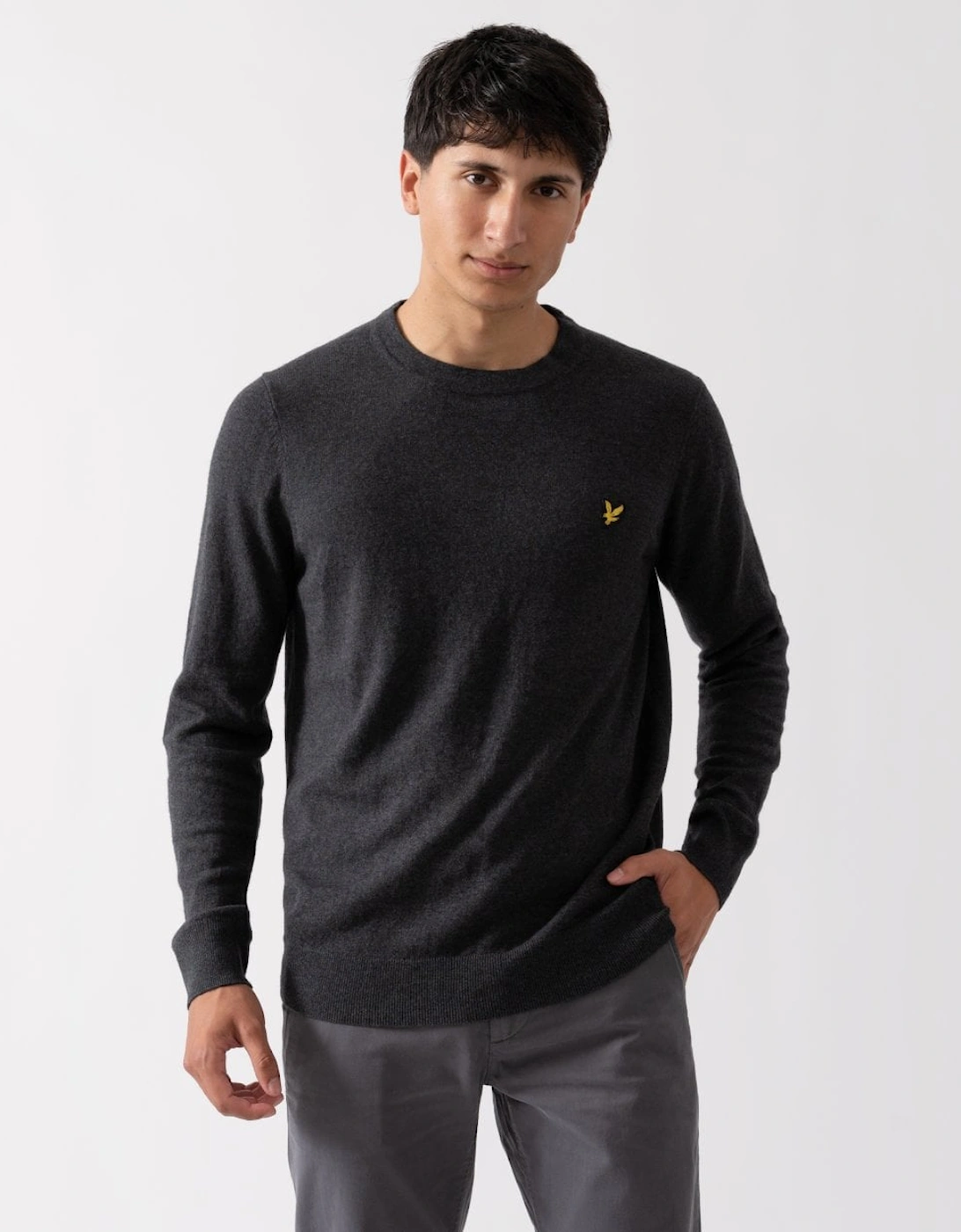 Lyle & Scott Cotton Merino Mens Crew Neck Jumper, 5 of 4