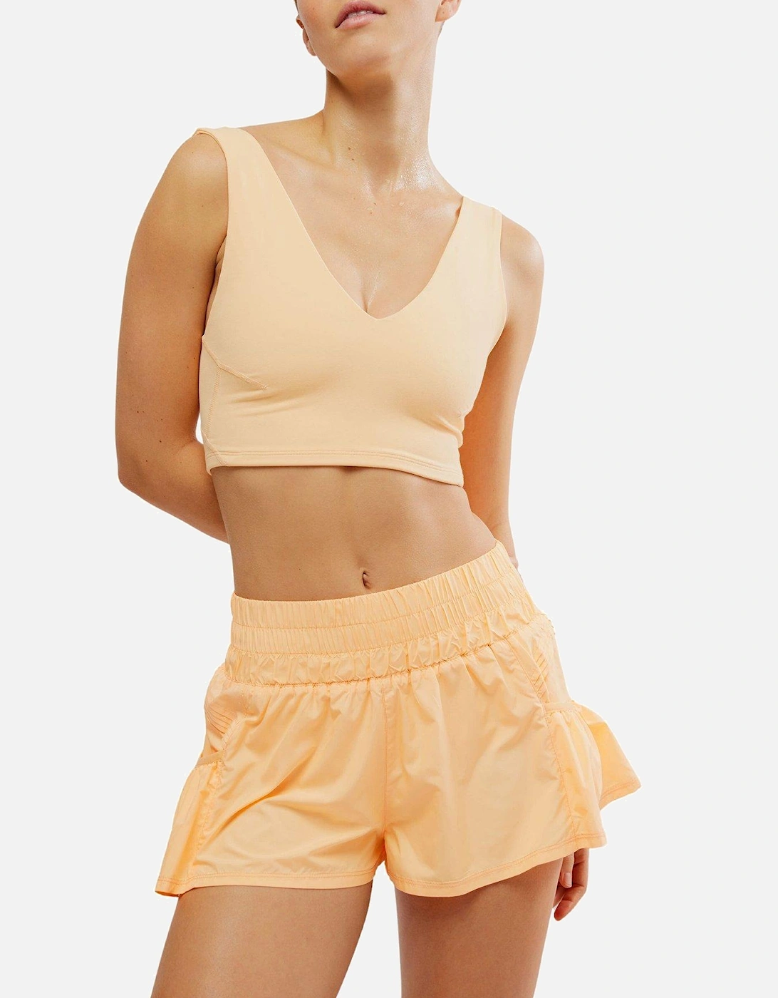 Womens Training Never Better Crop Cami - Orange, 6 of 5