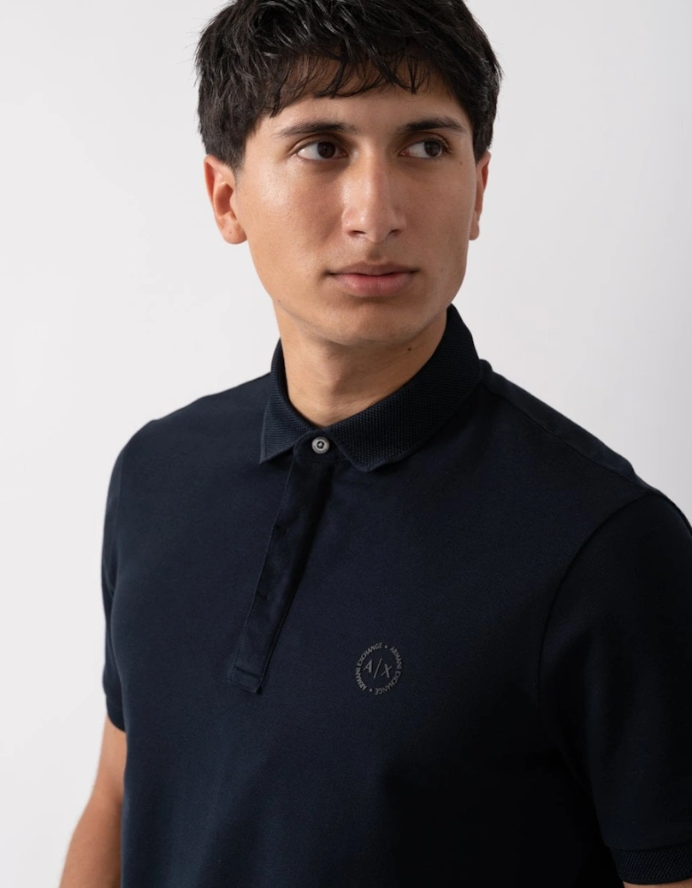 Mens Short Sleeve Micro Logo Polo Shirt