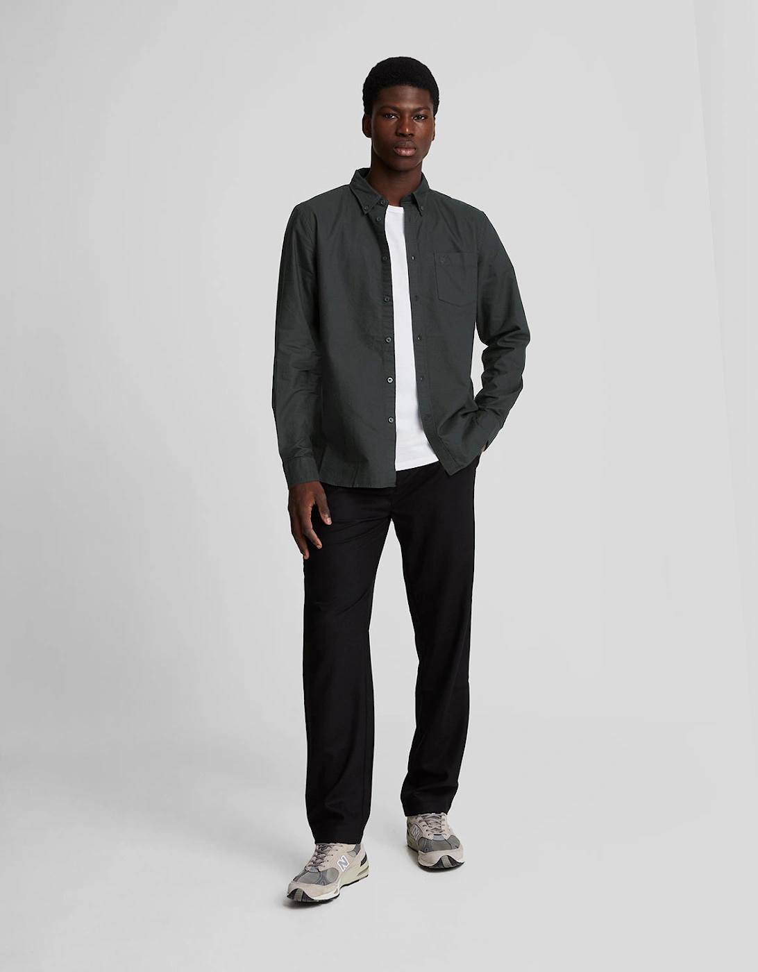 Tonal Eagle Plain Oxford Shirt