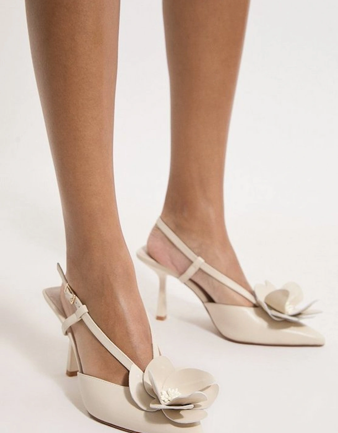 Leather Flower Detail Heel, 5 of 4