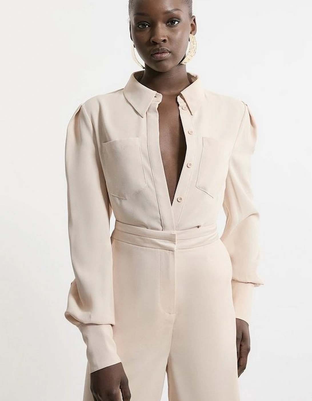 Satin Back Crepe Woven Blouse, 4 of 3