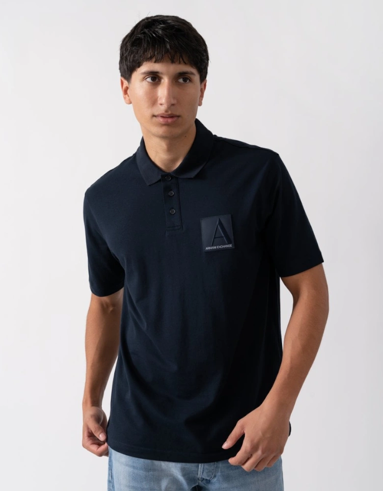 Mens Logo Patch Polo Shirt