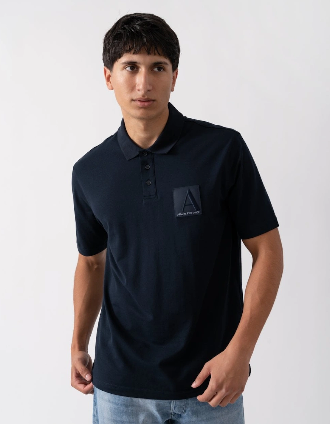 Mens Logo Patch Polo Shirt, 6 of 5