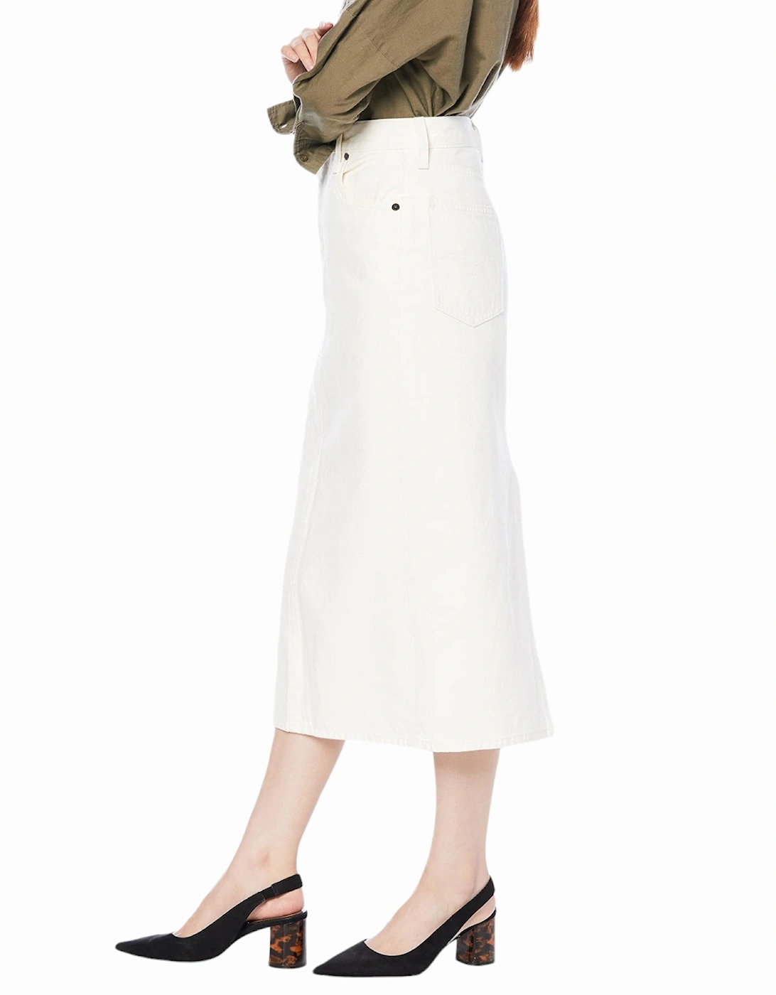 DE-RONNY Womens Pencil Skirt Mid Length Denim