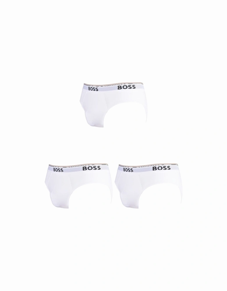 3-Pack Power Logo Briefs, White