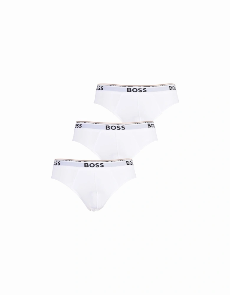 3-Pack Power Logo Briefs, White