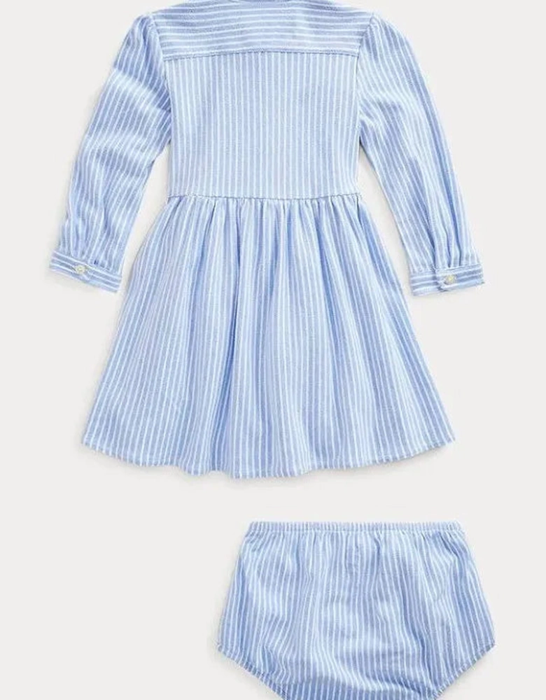 BABY/TODDLER STRIPED BLUE DRESS