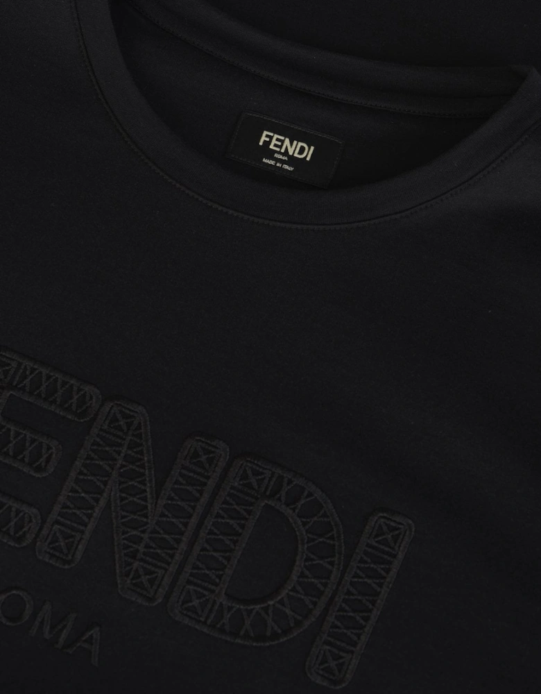 Zig-Zag Logo T-Shirt in Black