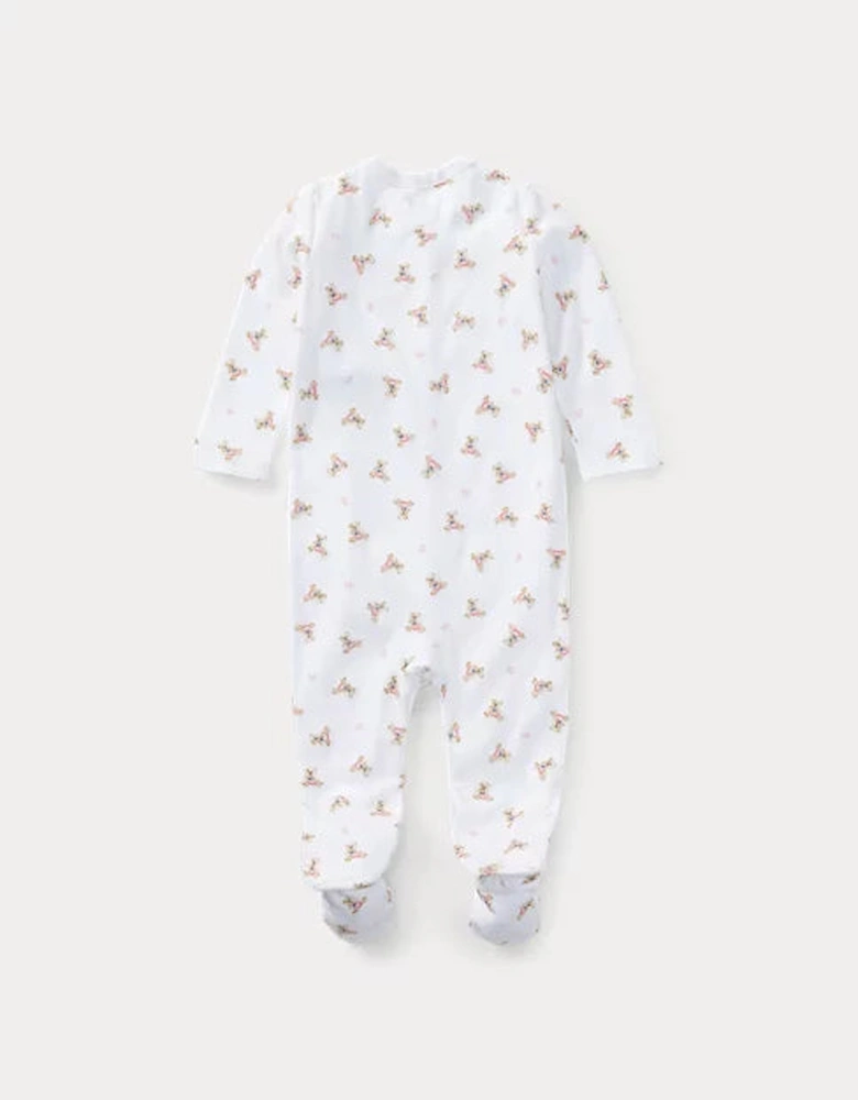 PALE PINK BEAR BABYGROW