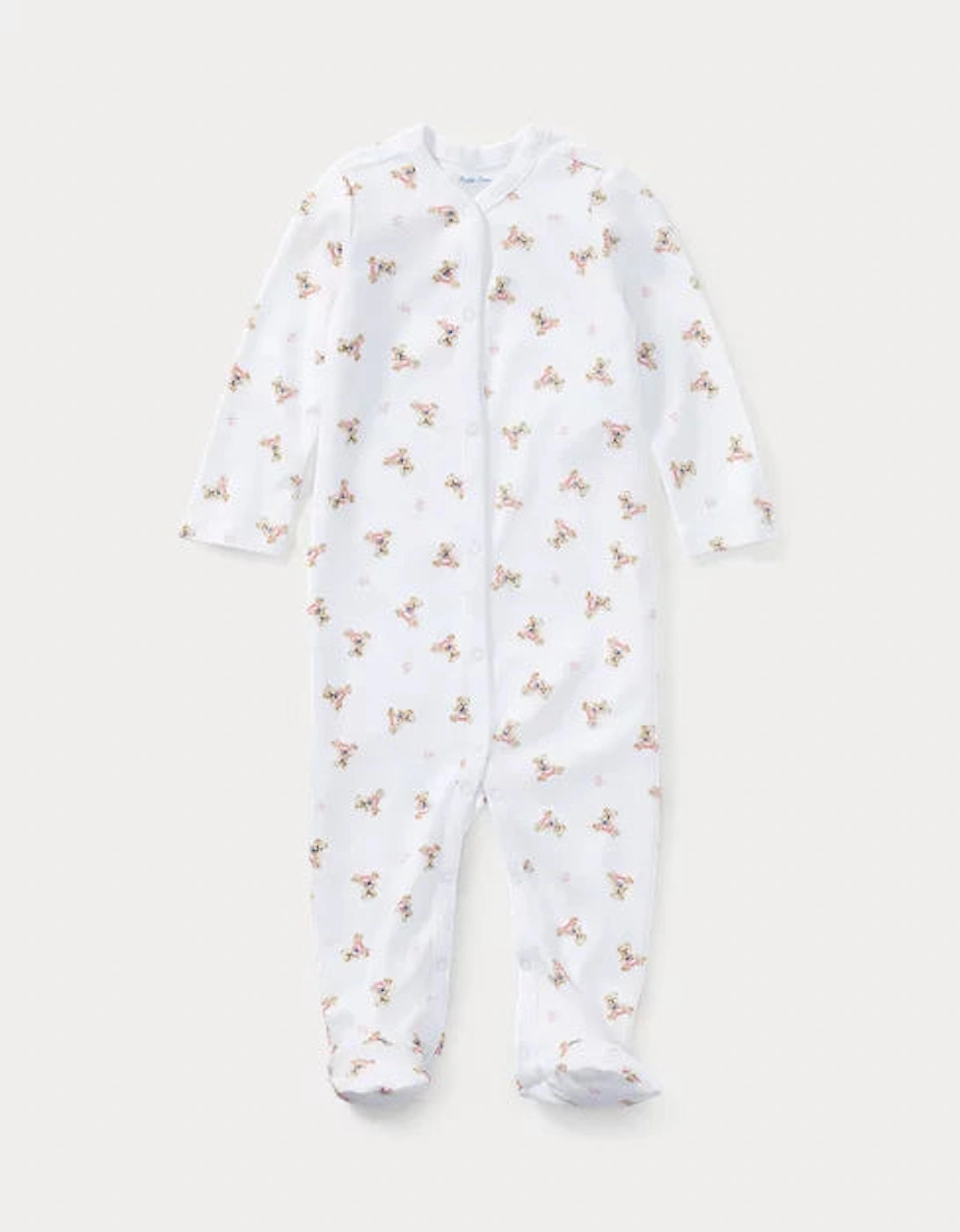 PALE PINK BEAR BABYGROW, 3 of 2