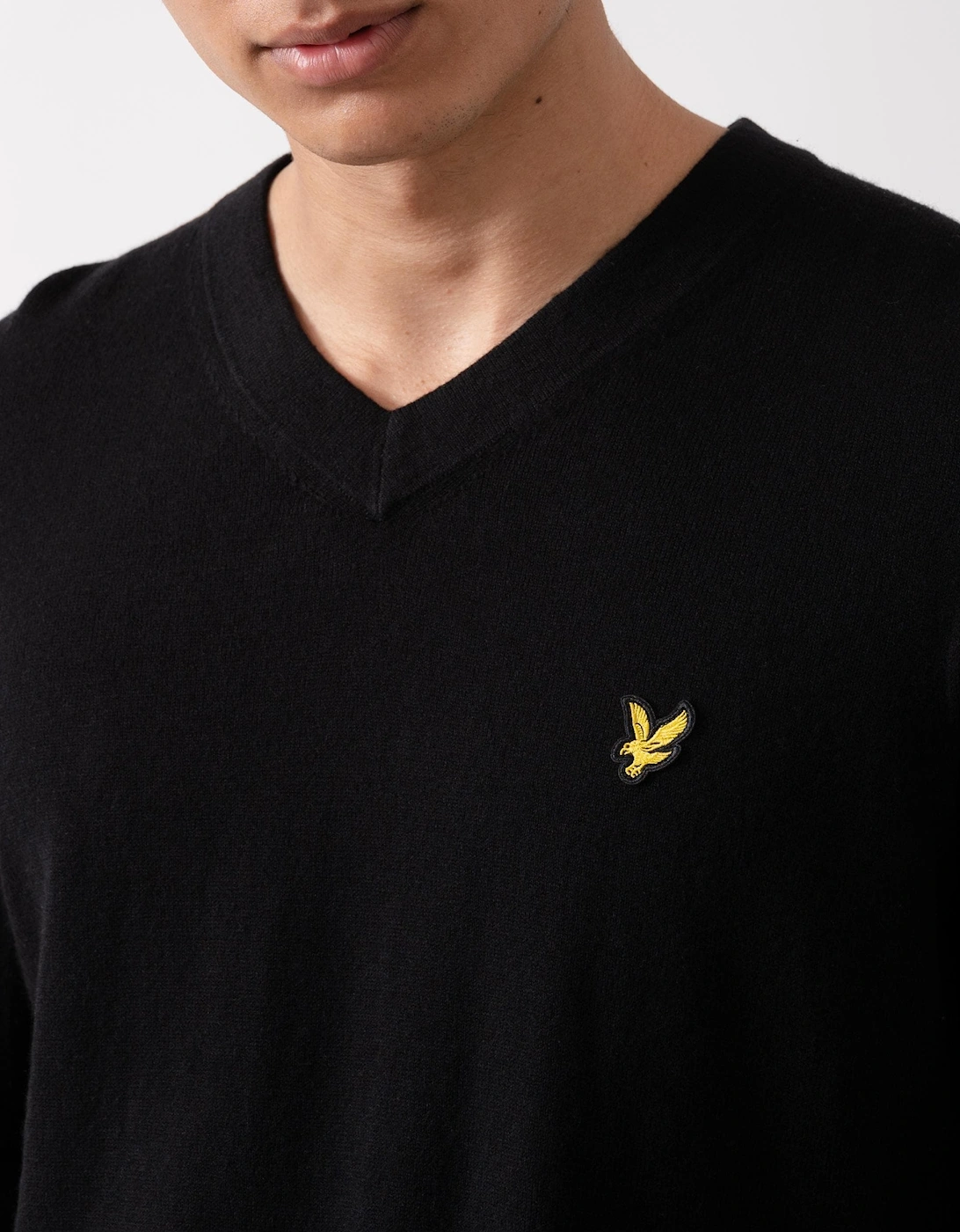 Lyle & Scott Cotton Merino Mens V-Neck Jumper