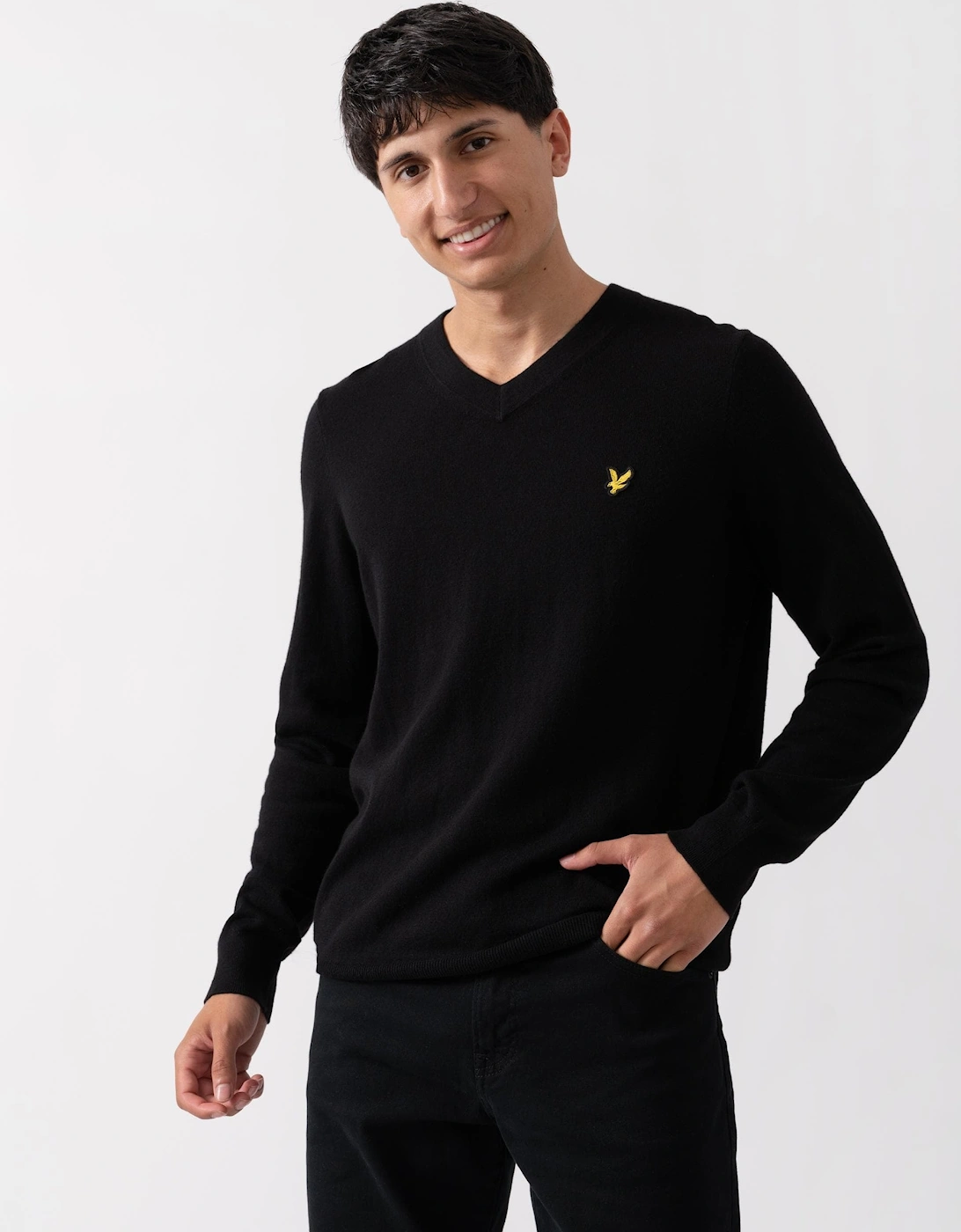 Lyle & Scott Cotton Merino Mens V-Neck Jumper, 5 of 4