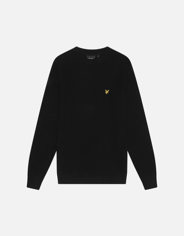 Lyle & Scott Grid Knit Mens Crew Neck Jumper