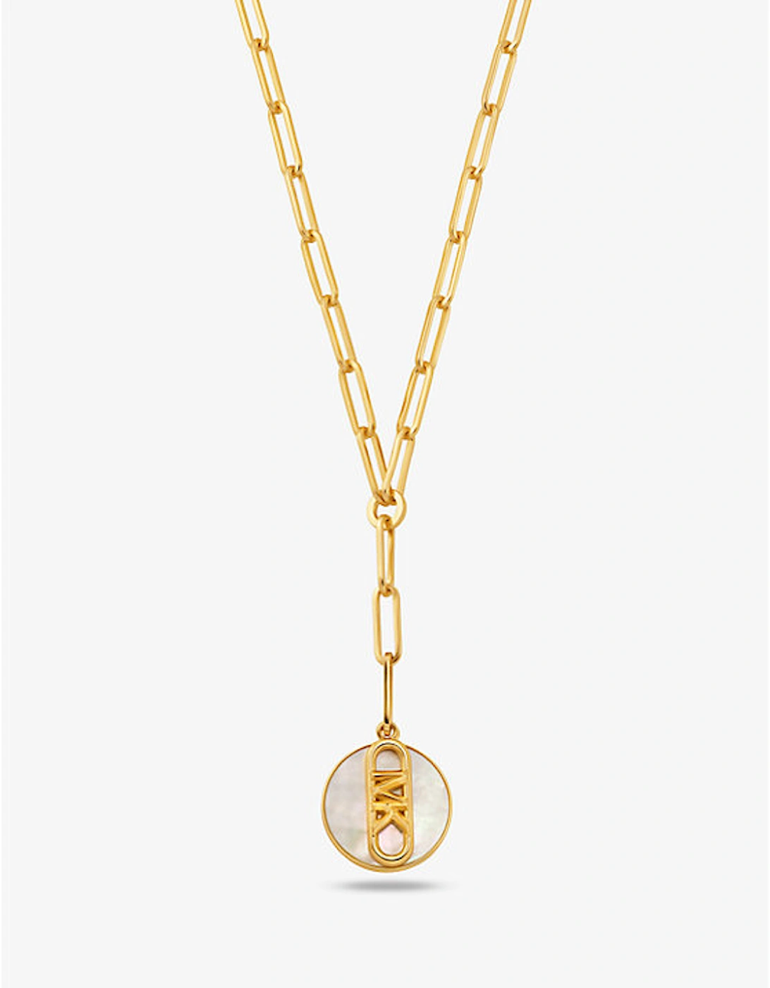 Precious Metal-Plated Brass Empire Chain-Link Necklace, 2 of 1