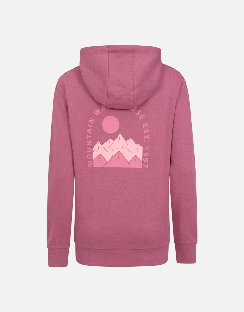 Womens/Ladies Mountain Scene Jersey Hoodie