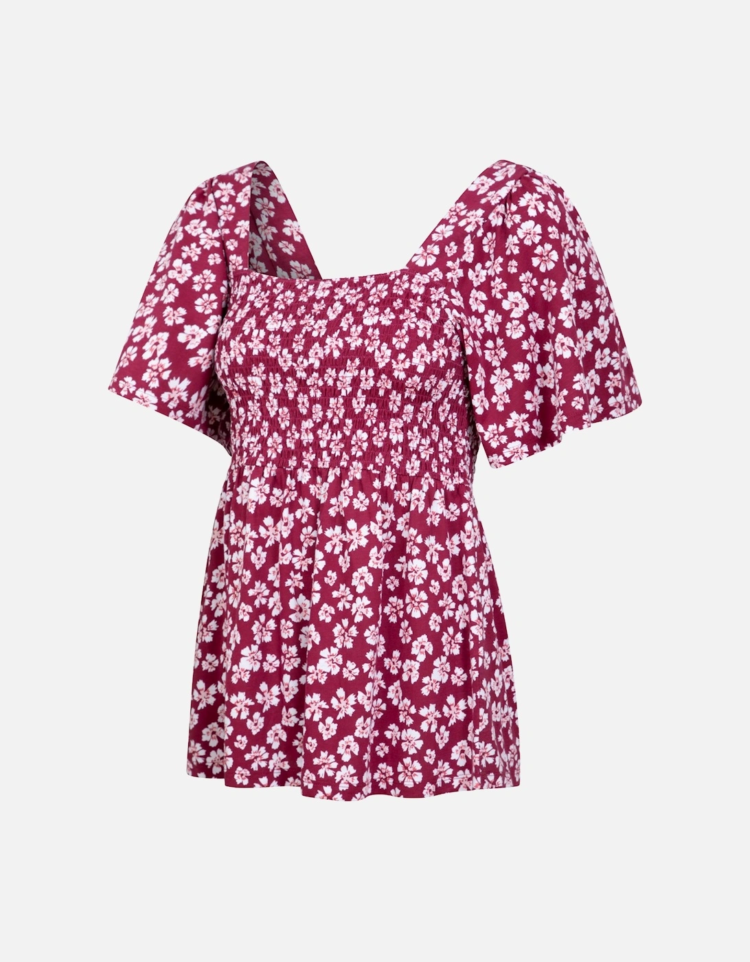 Womens/Ladies Hydra Floral Shirred Top