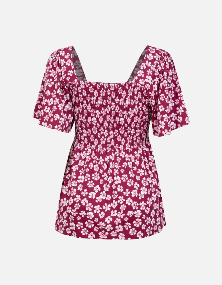 Womens/Ladies Hydra Floral Shirred Top