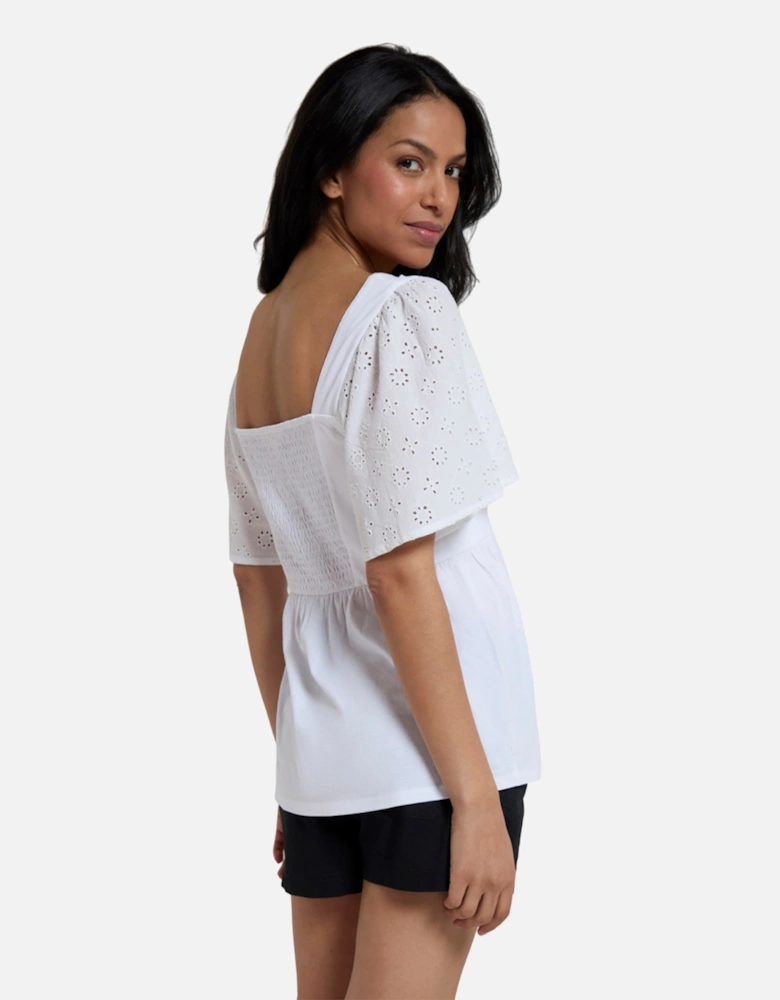 Womens/Ladies Verona Broderie Sleeve Top