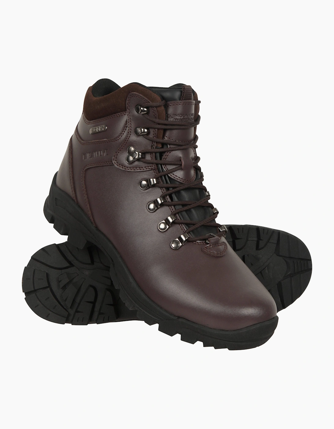 Mountain Warehouse Men's Mountain Warehouse Mens Latitude II Extreme Leather Waterproof Walking Boots - Brown