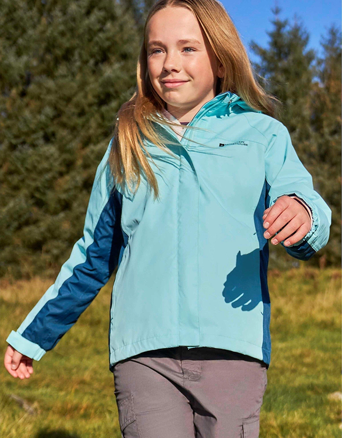 Mountain Warehouse Childrens/Kids Shelly Waterproof Jacket - Blue/Green - Size: 13 years