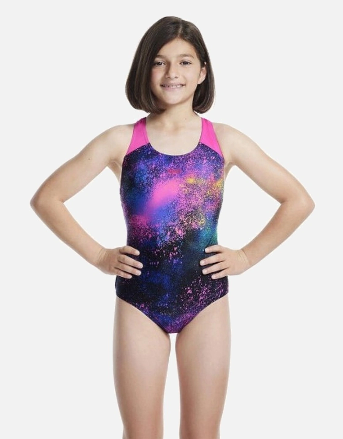 Girls Digital Print Splashback One Piece Swimsuit