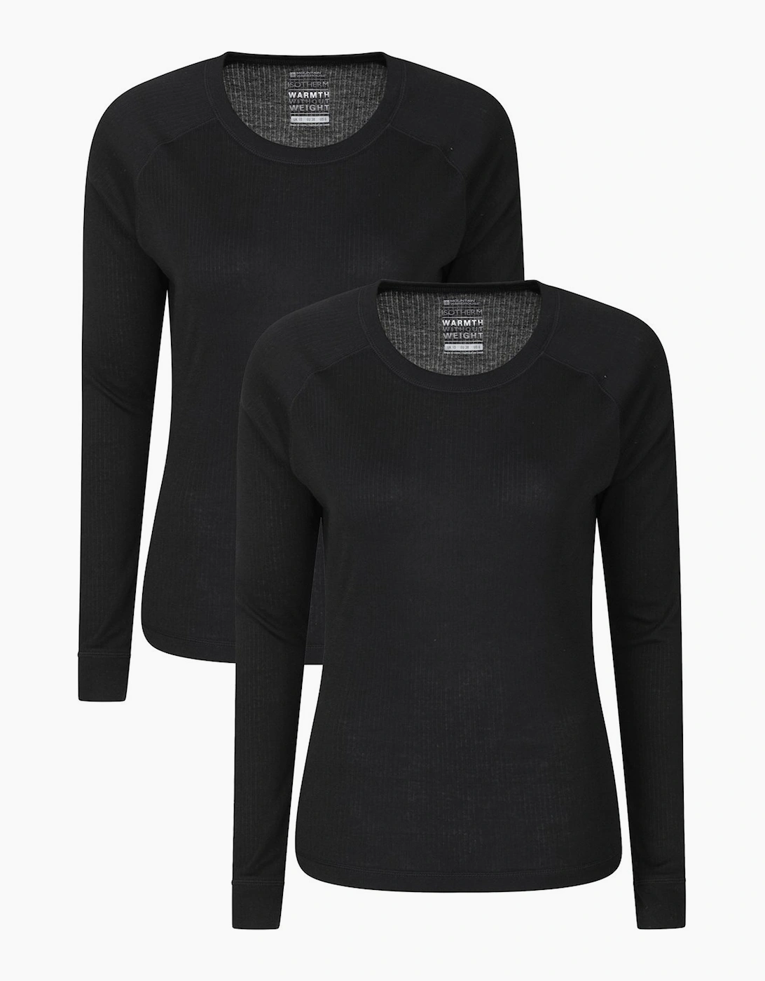 Mountain Warehouse Women's Mountain Warehouse Womens/Ladies Talus Thermal Base Layer Top (Pack of 2) - Black