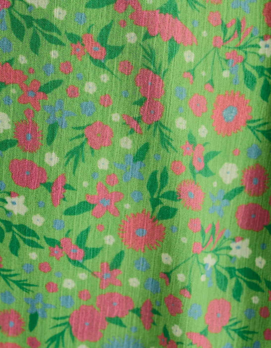 Raphaela Dress in Green Floral Print