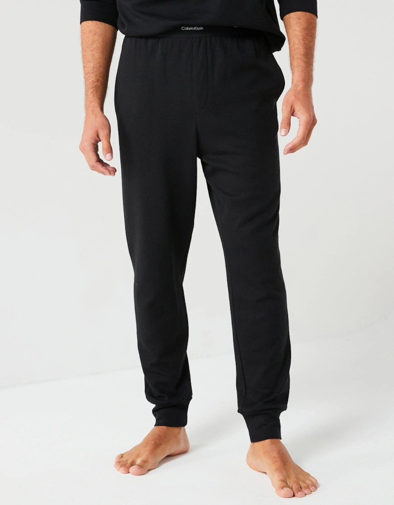 Modern Terry Cuffed Loungewear Pants - Black