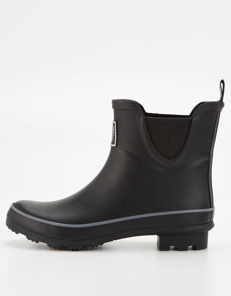 Rubber Ankle Wellington Boot - Black