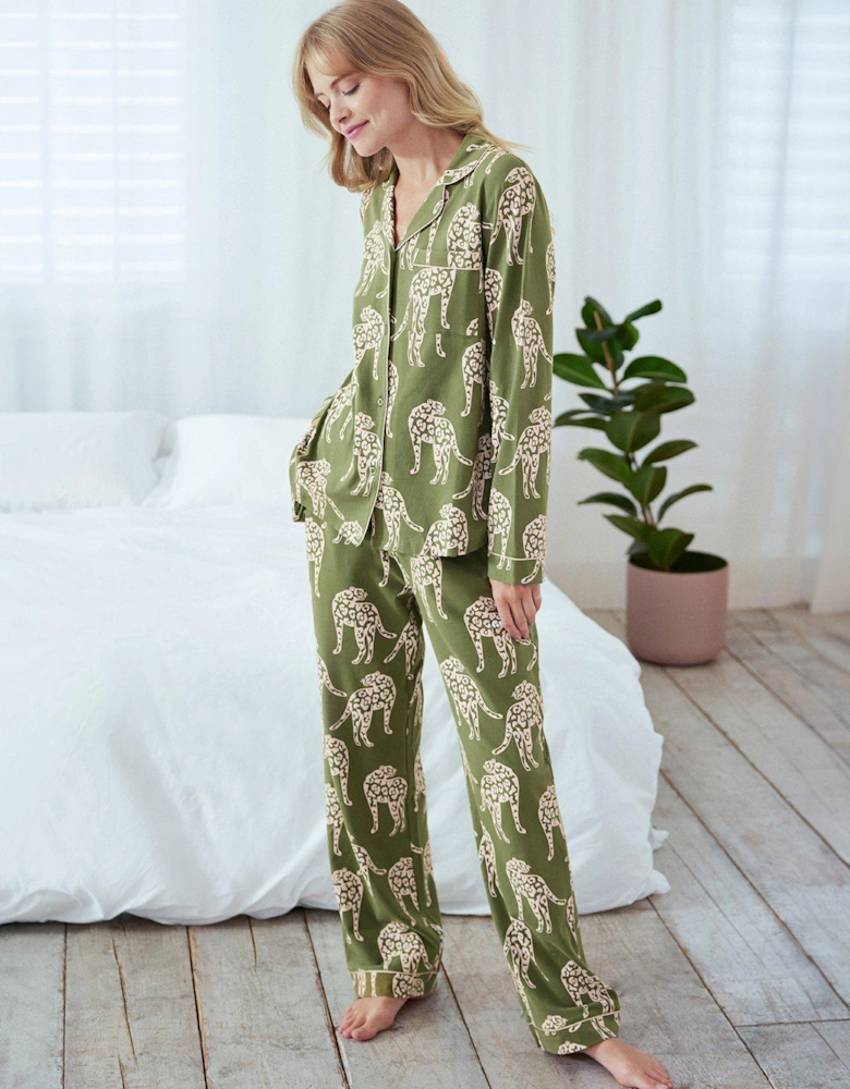 Button Up Long Set - Green